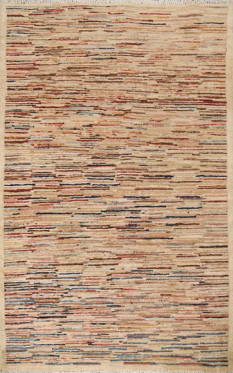 Contemporary Gabbeh Kashkoli Oriental Handmade Rug 3x4