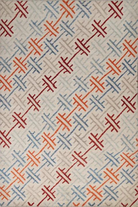 Vegetable Dye Wool Moroccan Oriental Area Rug 6x8