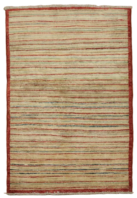 Multicolored Stripe Patterned Rug for Modern Elegance 3x4
