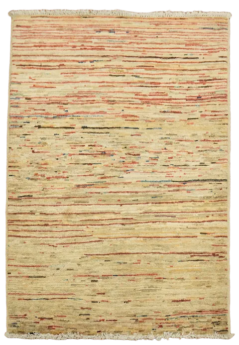 Wool Gabbeh Kashkoli Oriental Hand-Knotted Rug 3x4