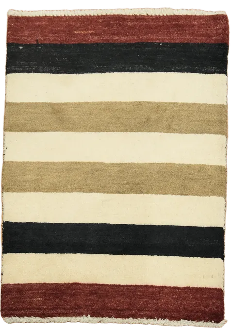 Striped Gabbeh Kashkoli Oriental Handmade Rug 2x3