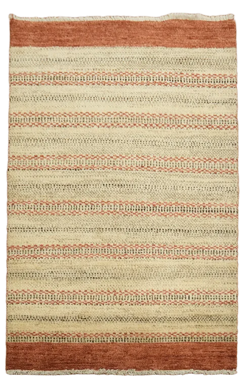 Handmade Wool Gabbeh Kashkoli Oriental Rug 3x4