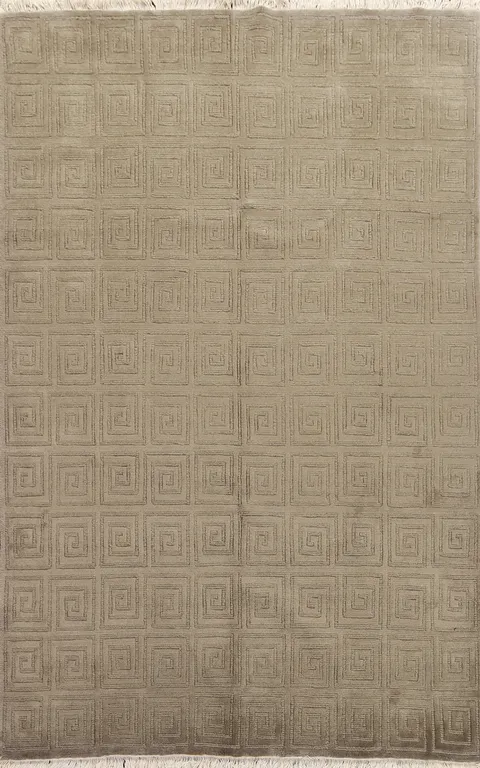 Geometric Wool Peking Oriental Area Rug 6x9