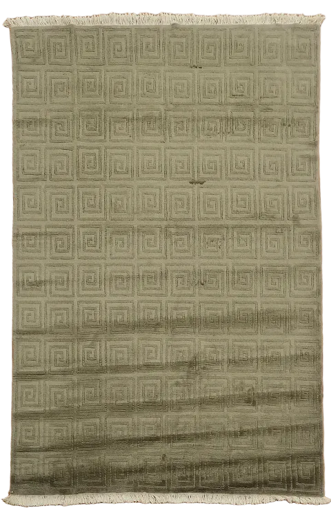 Geometric Wool Peking Oriental Area Rug 6x9