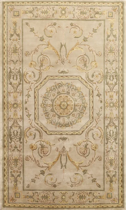 Vegetable Dye Nepalese Oriental Area Rug 6x9