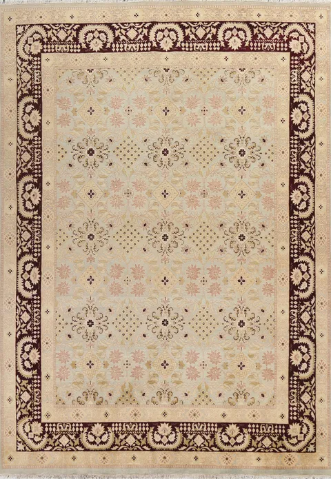 Vegetable Dye Agra Oriental Handmade Rug 8x10