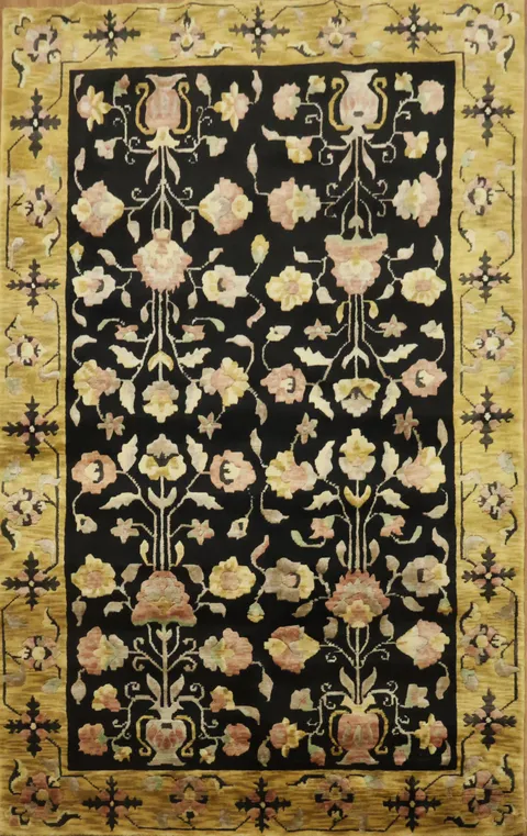 Vegetable Dye Nepalese Oriental Wool Area Rug 6x9