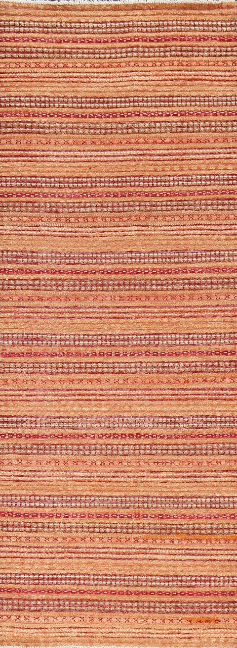 Handmade Wool Gabbeh Kashkoli Oriental Runner Rug 3x8