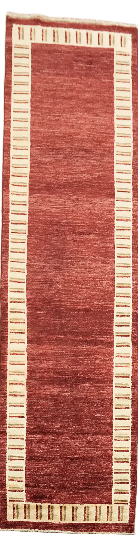 Red Wool Gabbeh Kashkoli Oriental Runner Rug 3x10