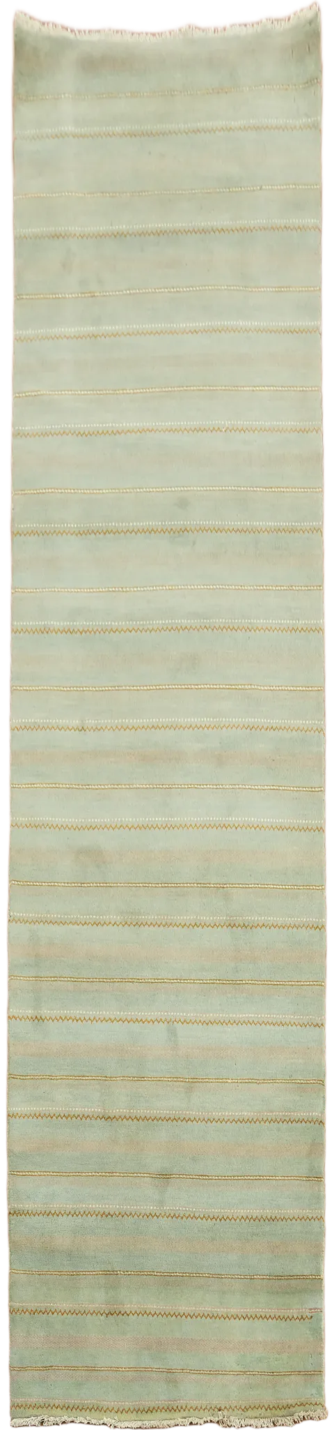 Striped Gabbeh Kashkoli Oriental Runner Rug 3x9
