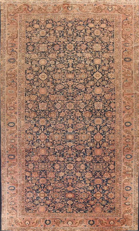 Pre-1900 Antique Vegetable Dye Malayer Persian Rug 10x17