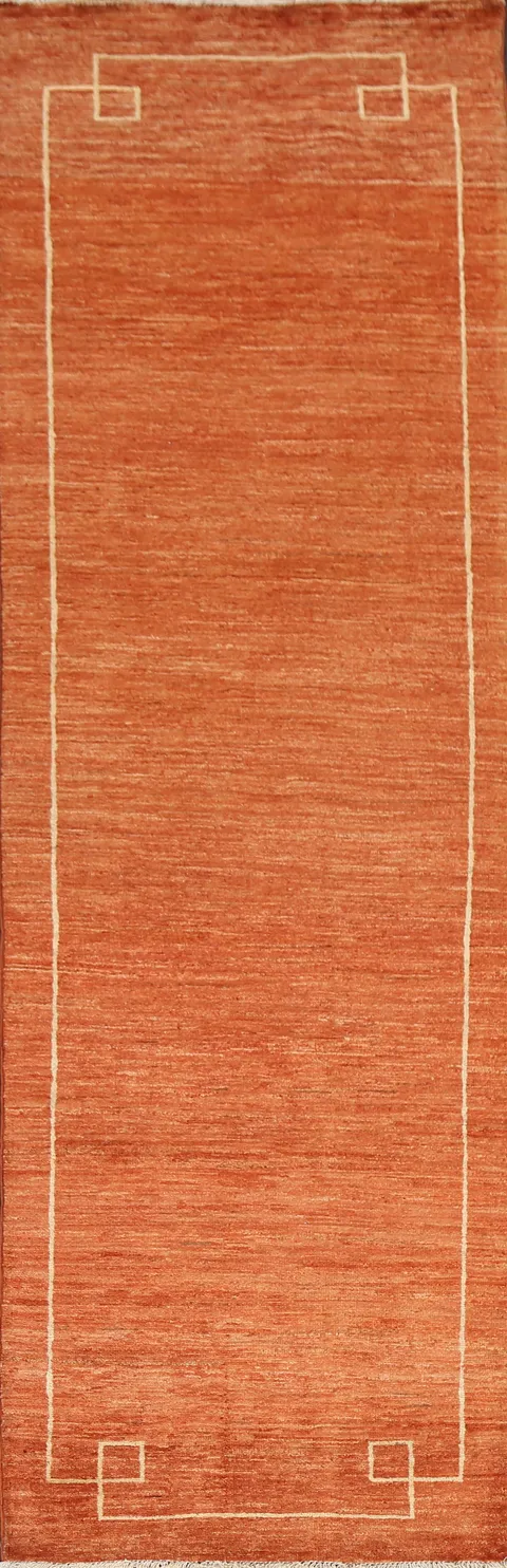 Wool Gabbeh Kashkoli Oriental Runner Rug 3x9
