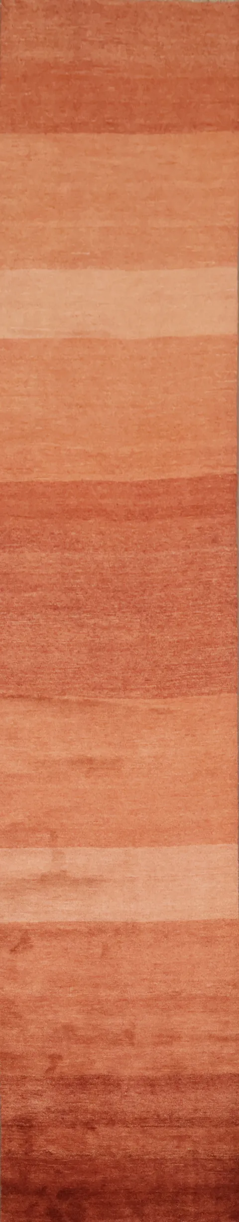 Elegant Earthy Ombre Gabbeh Hall-Way Striped Long Runner Rug 3'x17'