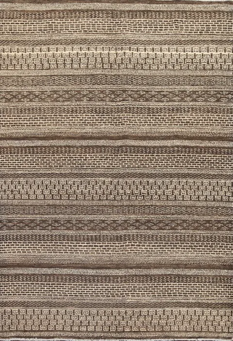Striped Gabbeh Kashkoli Oriental Area Rug 6x8