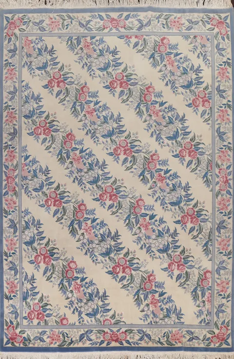 Vegetable Dye Aubusson Oriental Area Rug 9x12
