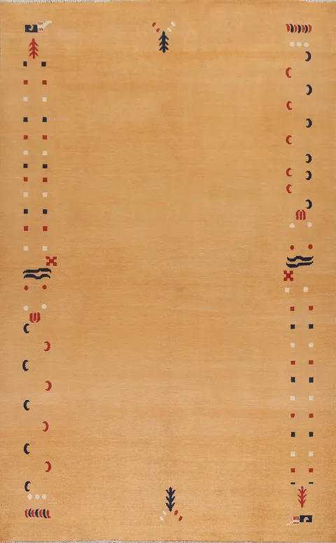 Handmade Wool Gabbeh Kashkoli Oriental Area Rug 7x10