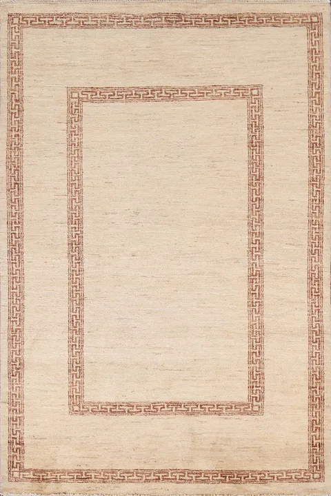 Geometric Wool Gabbeh Kashkoli Oriental Area Rug 4x6