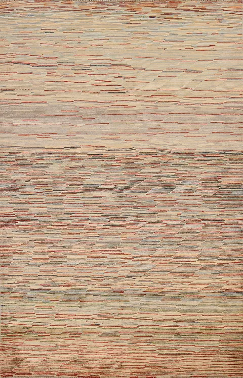 Handmade Wool Gabbeh Kashkoli Oriental Rug 4x6