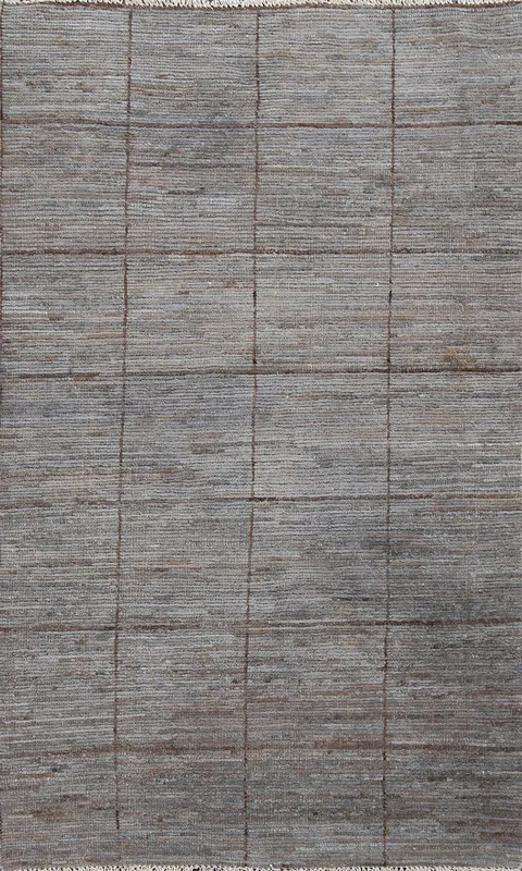 Checkered Wool Gabbeh Kashkoli Oriental Rug 4x6