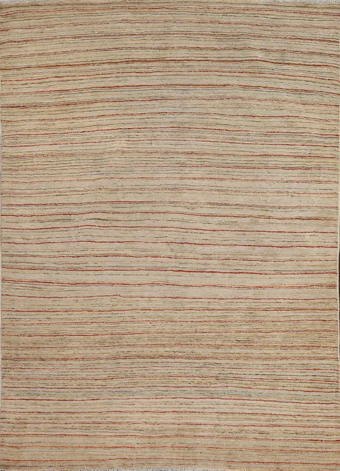 Striped Gabbeh Kashkoli Oriental Area Rug 5x6