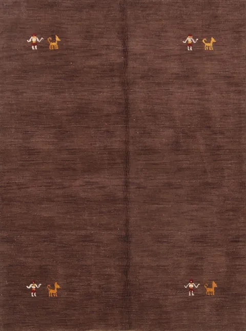 Tribal Gabbeh Indian Oriental Area Rug 5x6