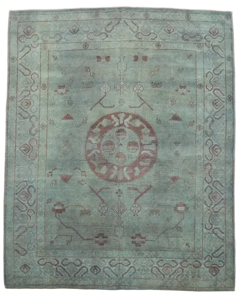 Hand-Knotted Wool Khotan Oriental Area Rug 8x10