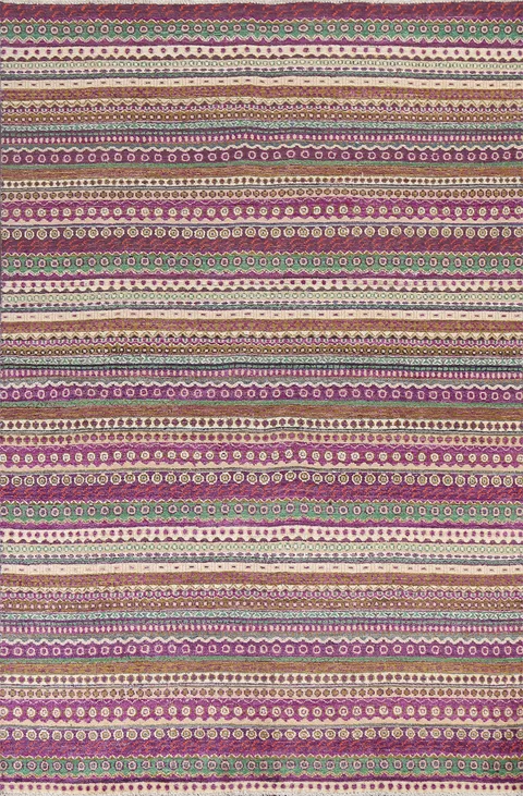 Striped Wool Gabbeh Kashkoli Oriental Area Rug 6x8