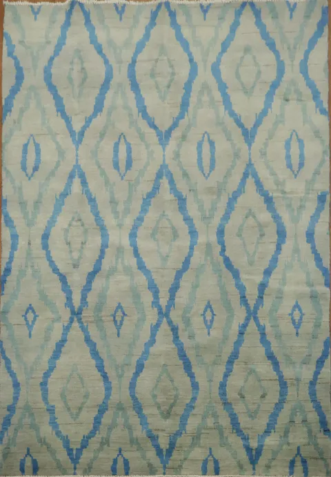 Hand-Knotted Moroccan Oriental Area Rug 6x8
