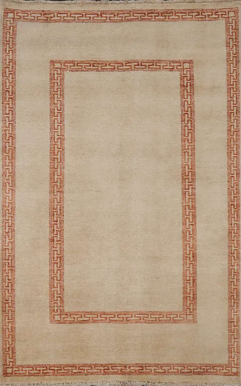 Hand-Knotted Wool Gabbeh Kashkoli Oriental Rug 4x6