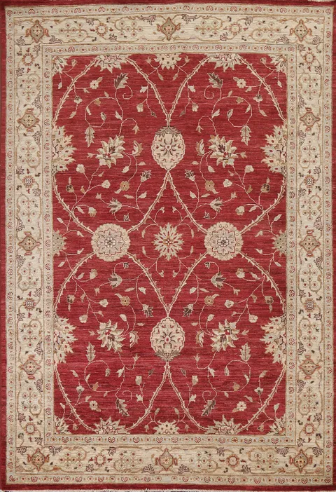 Vegetable Dye Chobi Peshawar Handmade Oriental Rug 7x10
