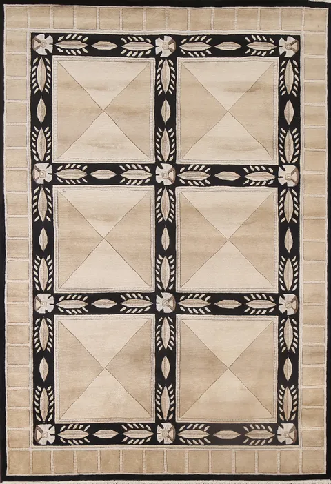 Vegetable Dye Wool Nepalese Handmade Oriental Rug 6x8