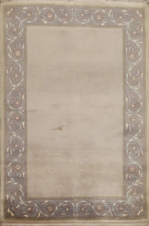Bordered Wool Nepalese Oriental Handmade Rug 3x5