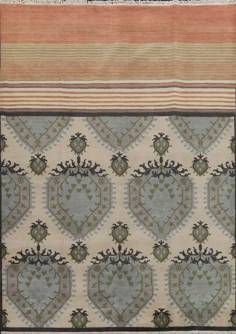 Handmade Wool Abstract Oriental Area Rug 8x10