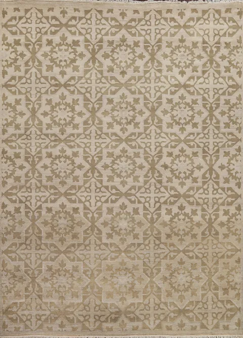 All-Over Geometric Abstract Oriental Area Rug 8x10