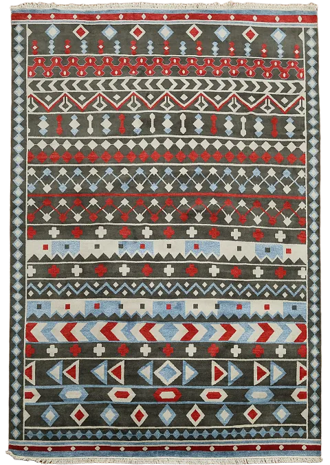 Tribal Geometric Abstract Oriental Area Rug 8x10