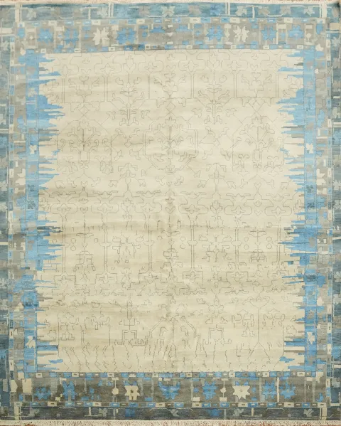 Handmade Wool Abstract Oriental Area Rug 8x10