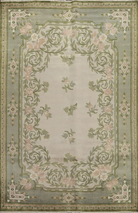 Handmade Wool Nepalese Oriental Area Rug 6x8
