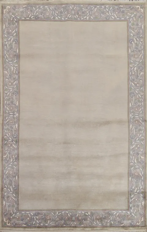 Hand-Knotted Wool Nepalese Oriental Area Rug 5x8