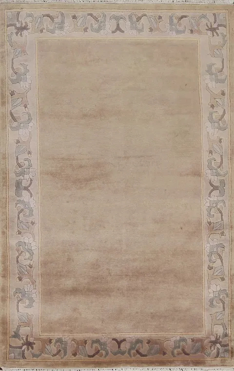 Hand-Knotted Wool Nepalese Oriental Area Rug 4x6