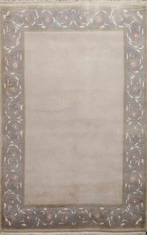 Bordered Wool Nepalese Oriental Rug 3x5