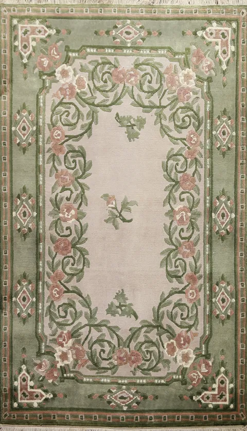 Handmade Wool Nepalese Oriental Area Rug 4x6
