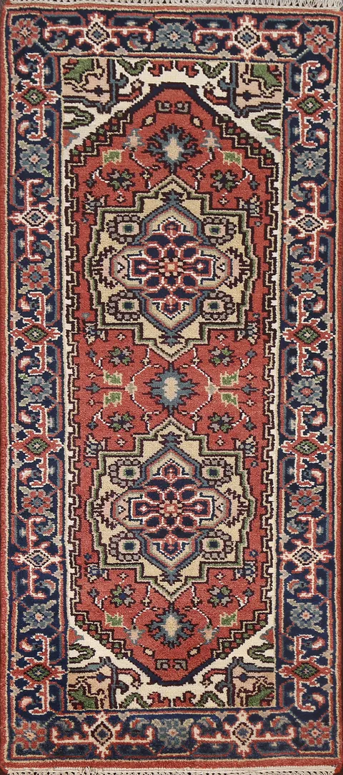 Handmade Heriz Serapi Oriental Wool Rug 3x6