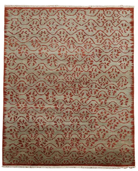 All-Over Handmade Abstract Oriental Area Rug 8x10
