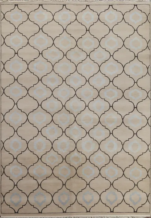 Trellis Wool Moroccan Oriental Area Rug 8x10