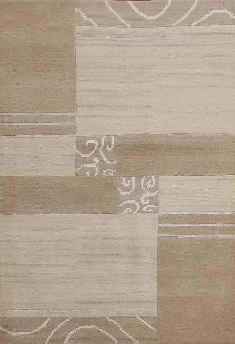 Hand-Knotted Wool Gabbeh Oriental Area Rug 5x7
