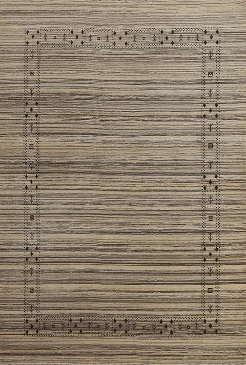 Handmade Wool Gabbeh Oriental Area Rug 6x8