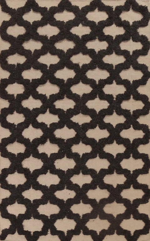 Trellis Wool Moroccan Oriental Area Rug 5x8