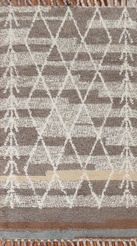 Trellis Wool Moroccan Oriental Area Rug 5x8
