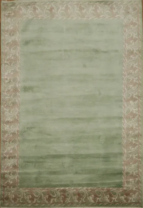 Bordered Wool Nepalese Oriental Area Rug 7x10