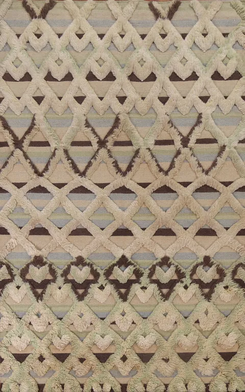 Trellis Wool Moroccan Oriental Area Rug 6x9